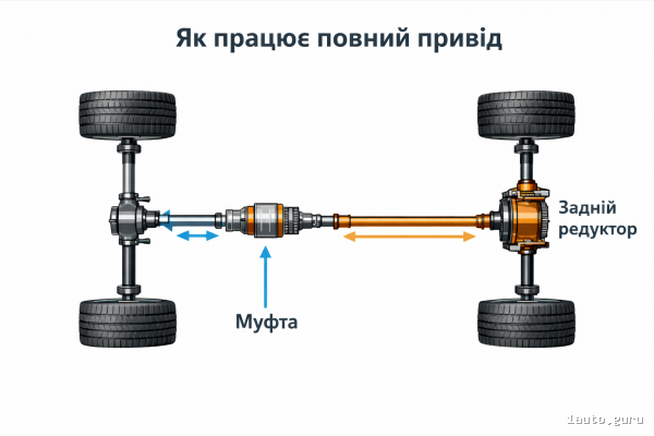 Муфта повного приводу та задній редуктор: симптоми, діагностика і ціна ремонту в Україні