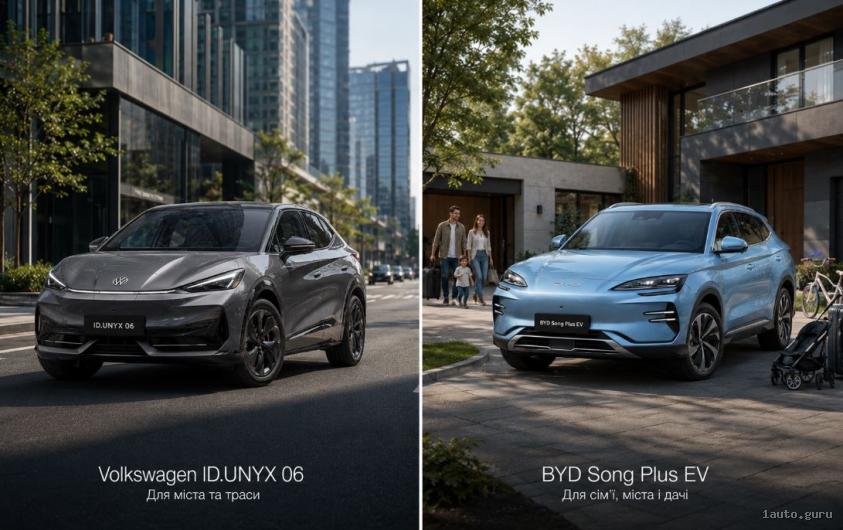 Для кого краще Volkswagen ID.UNYX 06, а для кого BYD Song Plus EV